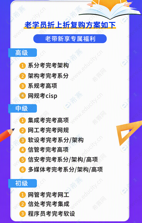 2026下半年希赛软考考后复购课程建议