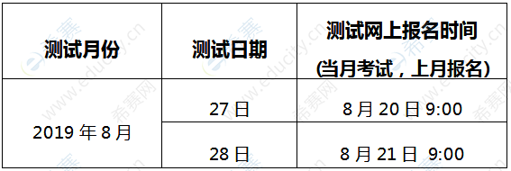 2019年8月云南普通话水平测试报名时间