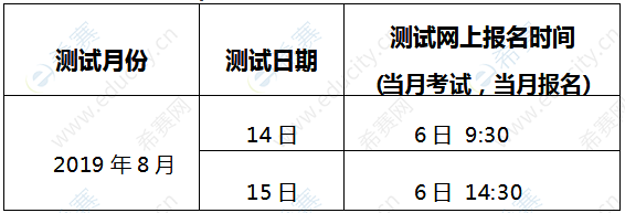 2019年8月云南普通话水平测试省中心报名时间