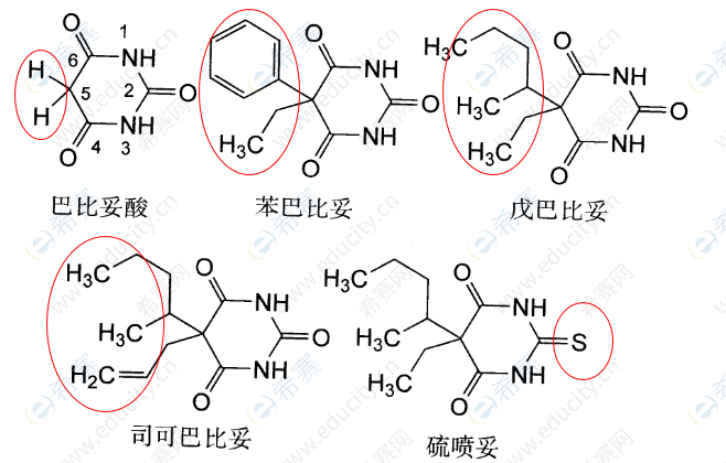 巴比妥结构式图片