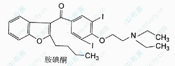 「结构」胺碘酮,来自延长动作电位时程抗心律失常药家族