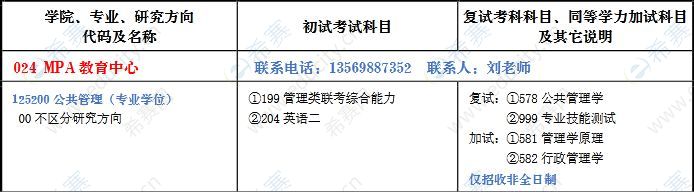 河南师范大学2021年公共管理硕士MPA招生目录.JPG