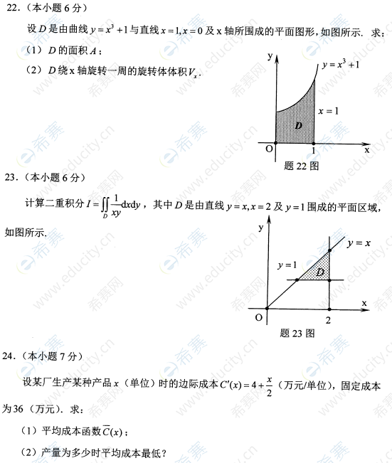 2022年10月自考00020高等數(shù)學(xué)(一)真題試卷