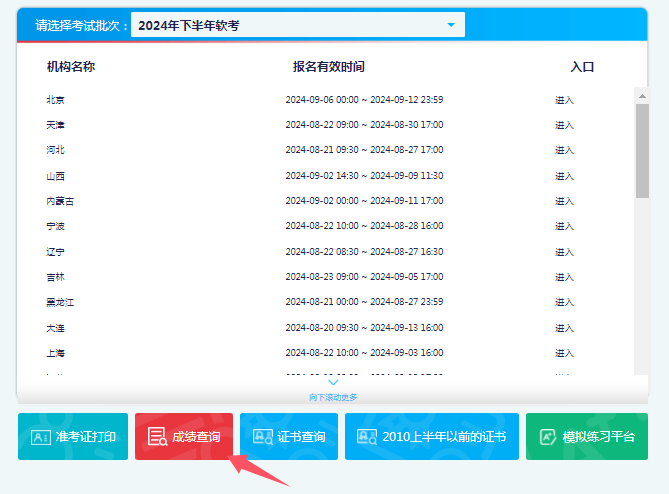 软考初级2024下半年成绩查询入口